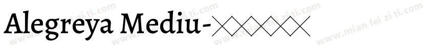 Alegreya Mediu字体转换